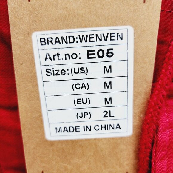 WenVen Jacket Womens Sherpa Lined Hooded Chore Coat Removable Fur Red Size M New - Picture 5 of 16